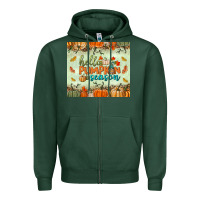 Sports Green hello pumpkin season tumbler Zipper Hoodie - BundleAndBundleShop
