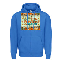 True Royal hello pumpkin season tumbler Zipper Hoodie - BundleAndBundleShop