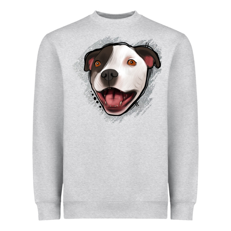 Pittbull Gray Glitter Heavyweight Sweatshirt by Jasminsmagicworld | Teevron