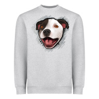 Heather Grey pittbull gray glitter Heavyweight Sweatshirt - Jasminsmagicworld