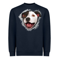Navy pittbull gray glitter Heavyweight Sweatshirt - Jasminsmagicworld