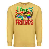 Antique Gold I love my gay friends Premium Sweatshirt - NancyCooperArtShop
