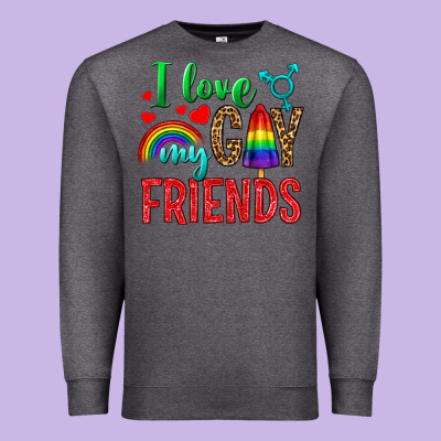 I Love My Gay Friends Premium Sweatshirt Designed By Nancycooperartshop