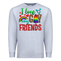 Heather Grey I love my gay friends Premium Sweatshirt - NancyCooperArtShop