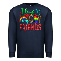 Navy I love my gay friends Premium Sweatshirt - NancyCooperArtShop