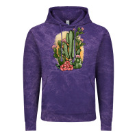 Cloud Purple cactus Vintage Hoodie - JahusDesignShop
