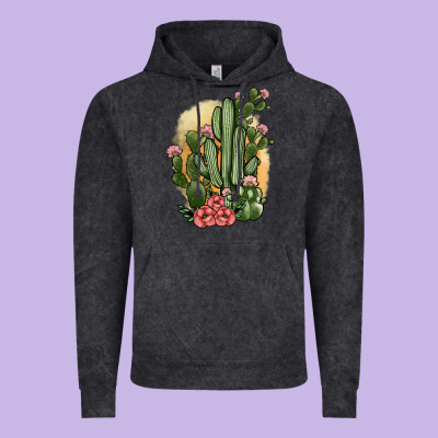 Cactus Vintage Hoodie Designed By Jahusdesignshop