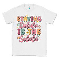 White staying delulu is the solulu Classic Tee - MaliasSmallBusiness
