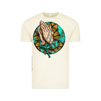 Vintage Arctic western praying hands prayer rosary  faith cross Vintage Tee - BarkalooDesign