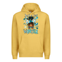 Antique Gold just a girl who loves winter afro messy bun Premium Hoodie - texasbilliewilder