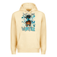 Pina Colada just a girl who loves winter afro messy bun Premium Hoodie - texasbilliewilder