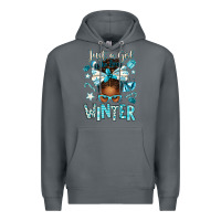 Rock just a girl who loves winter afro messy bun Premium Hoodie - texasbilliewilder