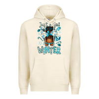 Tofu just a girl who loves winter afro messy bun Premium Hoodie - texasbilliewilder