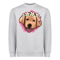Heather Grey jack russel floral kopyası Heavyweight Sweatshirt - Jasminsmagicworld
