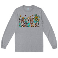Heather Grey faith is essential Long Sleeve Tee - JahusDesignShop
