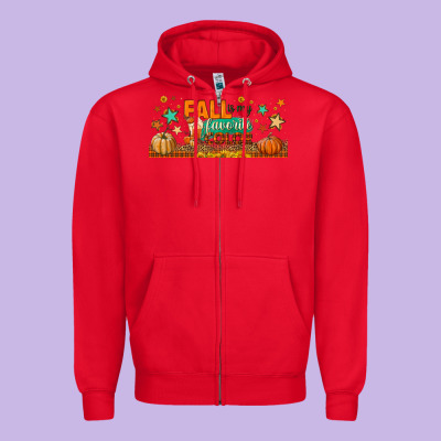 Fall Is My Favorite Color Libbey Glass Zipper Hoodie Designed By Bundleandbundleshop
