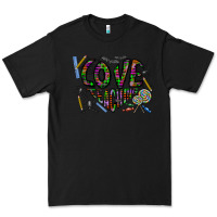 Black i love teaching Premium Tee - CowhideDigitalArt