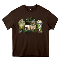 Chocolate Brown veteran coffee cups Heavy Core Tee - Zillion Design Studio