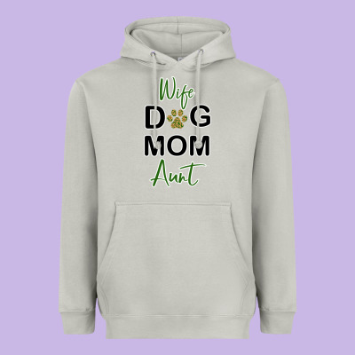 Wife Dog Mom Aunt Heavyweight Hoodie Designed By Bettercallsaul