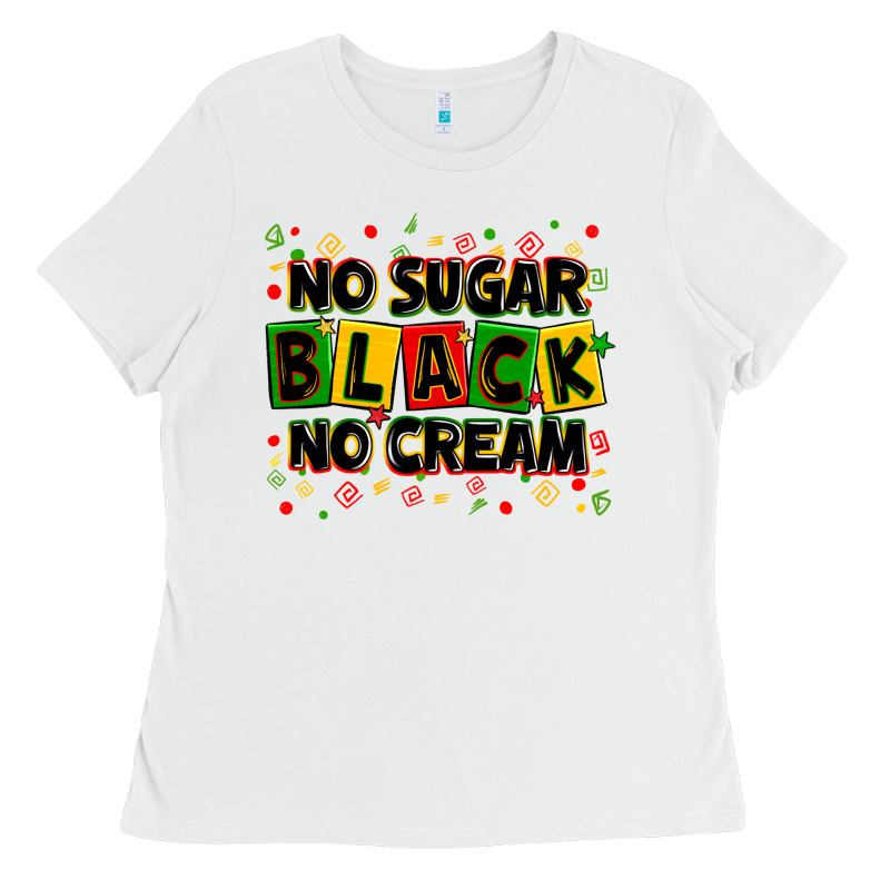 No Sugar No Cream Black Ladies Tee by Zillion Design Studio | Teevron