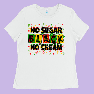 No Sugar No Cream Black Ladies Tee Designed By Zillion Design Studio