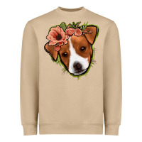 Mushroom jack russel floral Heavyweight Sweatshirt - Jasminsmagicworld