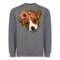 Storm jack russel floral Heavyweight Sweatshirt - Jasminsmagicworld