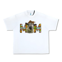 White Western Hampshire Sheep Mom Urban Heavy Tee - LillyAllenDesigns