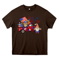 Chocolate Brown american gnomies truck Heavy Core Tee - BarkalooDesign