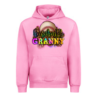 Fuchsia Pink baseball granny Urban Hoodie - OliviaCreatesArt