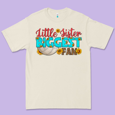 Little Sister Biggest Fan Premium Tee Designed By Hra Design Shop
