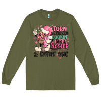 Army Green torn between lookin' like a snack and eatin' one Long Sleeve Tee - MaliasSmallBusiness