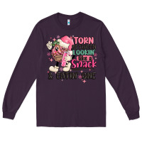 Plum torn between lookin' like a snack and eatin' one Long Sleeve Tee - MaliasSmallBusiness