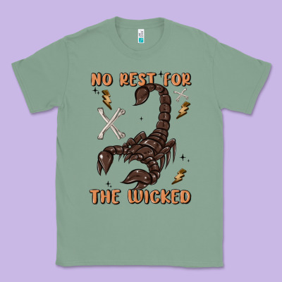 No Rest For The Wicked Classic Tee Designed By Maliassmallbusiness