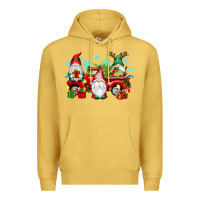 Antique Gold christmas gnome truck Premium Hoodie - texasbilliewilder