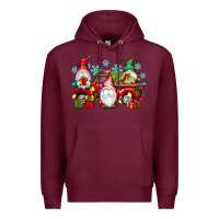 Burgundy christmas gnome truck Premium Hoodie - texasbilliewilder
