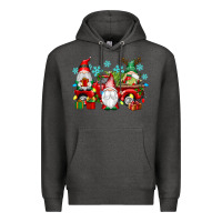 Charcoal Heather christmas gnome truck Premium Hoodie - texasbilliewilder
