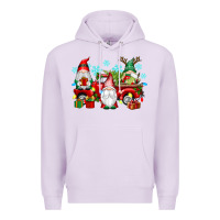 Lilac christmas gnome truck Premium Hoodie - texasbilliewilder