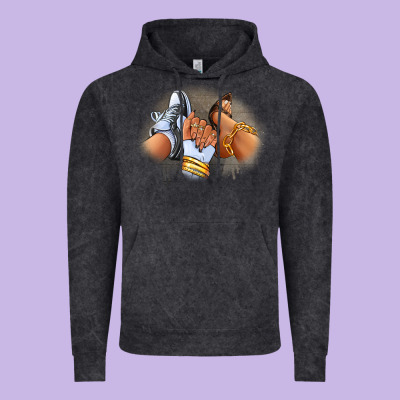 Sneaker And Heel Afro Woman Vintage Hoodie Designed By Ranaportraitstore