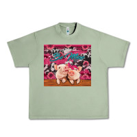Be Mine Valentine's Day Pigs Urban Heavy Tee | Teevron