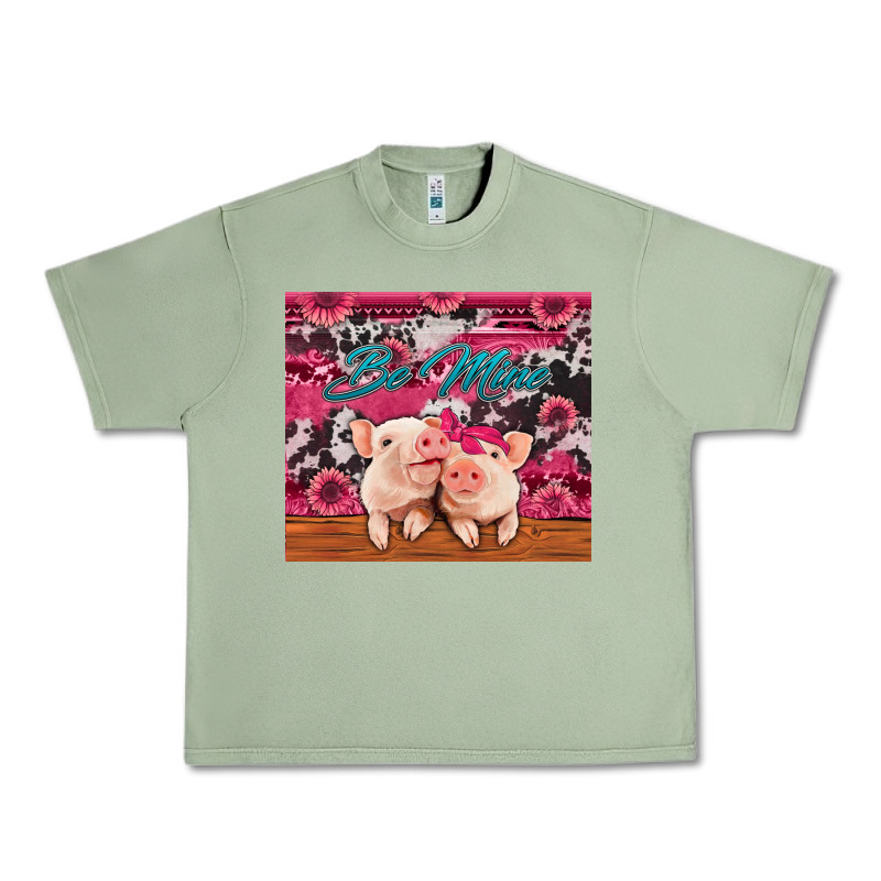 Be Mine Valentine's Day Pigs Urban Heavy Tee by Jasminsmagicworld | Teevron
