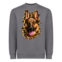 Storm german shepherd leopard background Heavyweight Sweatshirt - Jasminsmagicworld