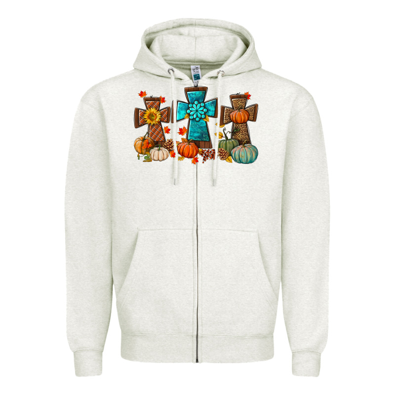 Fall Tree Cross Zipper Hoodie by BundleAndBundleShop | Teevron