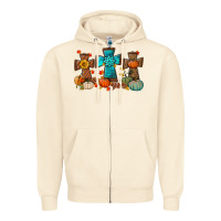 Sandshell fall tree cross Zipper Hoodie - BundleAndBundleShop