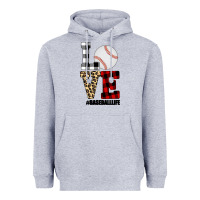 Heather Grey Love, Baseball Heavyweight Hoodie - Bettercallsaul