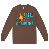Chestnut life is better by the campfire Long Sleeve Tee - MaliasSmallBusiness