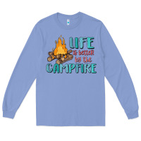 Colony Blue life is better by the campfire Long Sleeve Tee - MaliasSmallBusiness