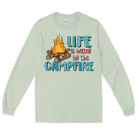 Matcha life is better by the campfire Long Sleeve Tee - MaliasSmallBusiness
