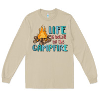 Mushroom life is better by the campfire Long Sleeve Tee - MaliasSmallBusiness