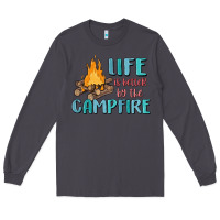 Smoke life is better by the campfire Long Sleeve Tee - MaliasSmallBusiness